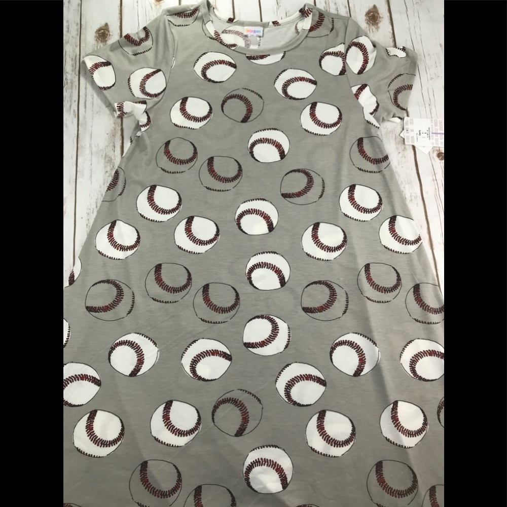HTF Lularoe Baseball Carly Size Large EUC